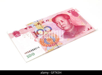 Chinese yuan money 100 banknote Stock Photo