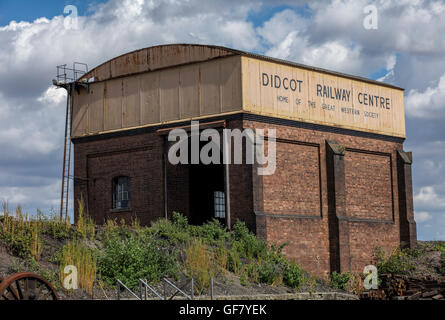 Didcot Railway Centre brick building used to load coal on to steam train locomotives Stock Photo