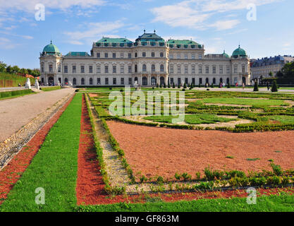 Belvedere palace in Vienna on summer Stock Photo