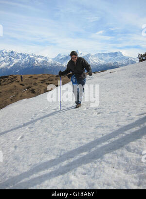 Trekking in the Himalayas Stock Photo