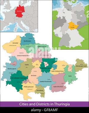 Free State of Thuringia Stock Vector