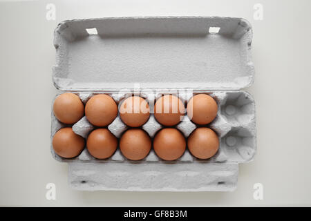Eggs in packaging, missing eggs Stock Photo