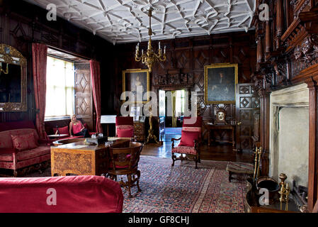 The drawing room, Levens Hall, South Lakeland, Cumbria, England UK