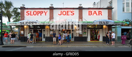 KEY WEST, FLORIDA, USA - MAY 02, 2016: Sloppy Joe's Bar in the twilight in Duval street in the center of Key West Stock Photo