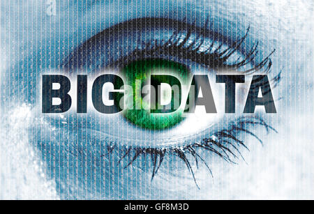 Big data eye looks at viewer concept. Stock Photo