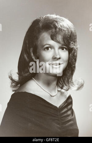 1967 High School Graduate Yearbook Photograph, USA Stock Photo