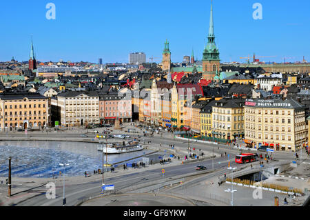 STOCKHOLM, SWEDEN - MARCH 16: People on one of the largest square of Stockholm downtown on March 16, 2013. Stock Photo