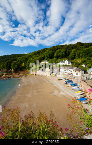 Cawsand harbour front on a summers morning located in Cornwall, England, UK Stock Photo