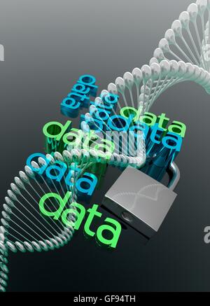 Personal information security, conceptual illustration. Stock Photo