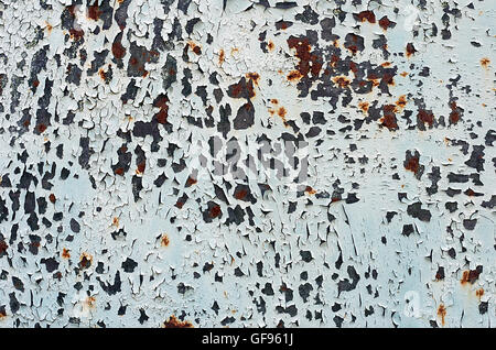 Texture of aged paint and rust on metal Stock Photo