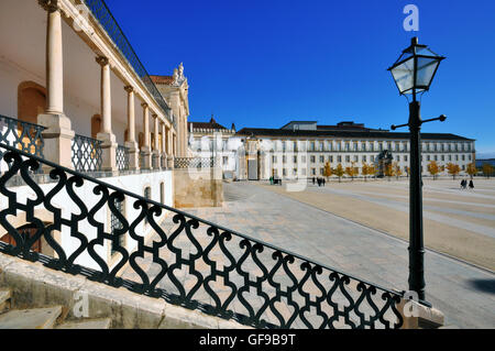 Main square of Coimbra university, Portugal Stock Photo