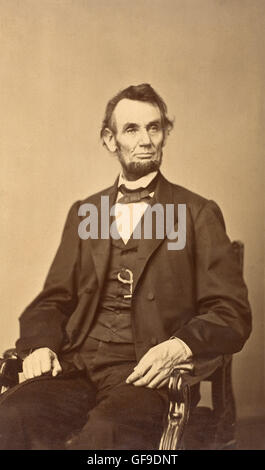 Portrait of Abraham Lincoln seated Stock Photo