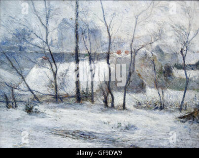Winter Landscape by Paul Gaugin Stock Photo