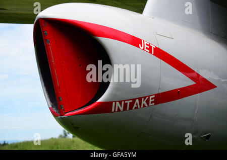 Detail of intake and fuselage of vintage aircraft Stock Photo