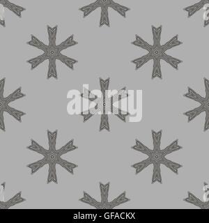 Creative Ornamental Seamless Grey Pattern Stock Vector
