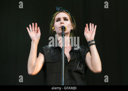 Oulu, Finland. 29th July, 2016. The Cardigans perform at the Qstock Festival in Oulu, Finland. Credit:  Stefan Crämer/Alamy Live News Stock Photo