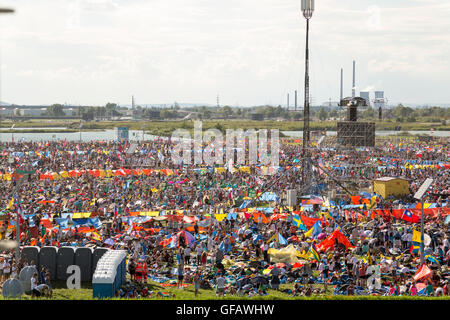 Krakow, Poland. 30th July, 2016. Vigil with Pope Francis at WYD 2016 in Krakow Credit:  Lorenzo Bossi/Alamy Live News Stock Photo
