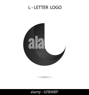 Creative L-letter icon abstract logo design.L-alphabet symbol.Vector illustration Stock Vector