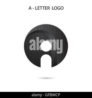 A-letter icon abstract logo design.A-alphabet symbol.Vector illustration Stock Vector
