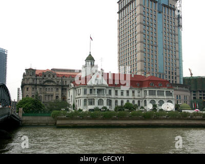 The Russian Consulate, built in 1917 on the Huángpu River in Shanghai, China. Stock Photo