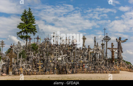 The hill of crosses near Siauliai, Lithuania Stock Photo