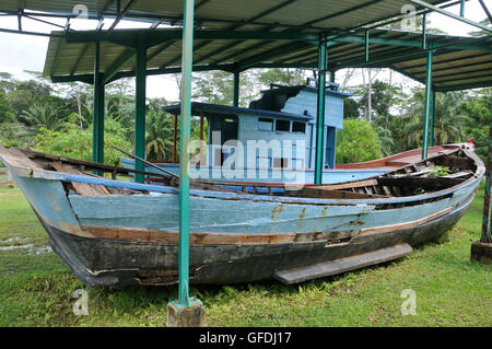 Boats at Galang Refugee Camp, Indonesia Stock Photo