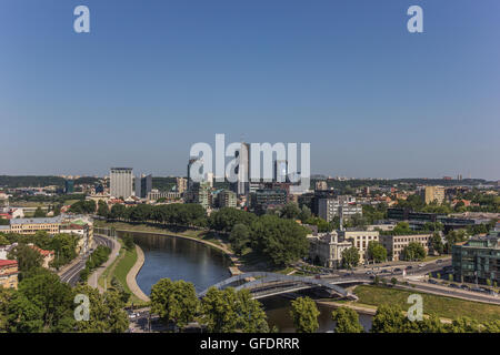 View over Vilnius new town from Gediminas hill Stock Photo