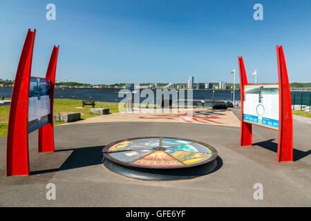 A Welsh Coal Mining heritage display in Cardiff Bay, South Glamorgan, Wales, UK Stock Photo