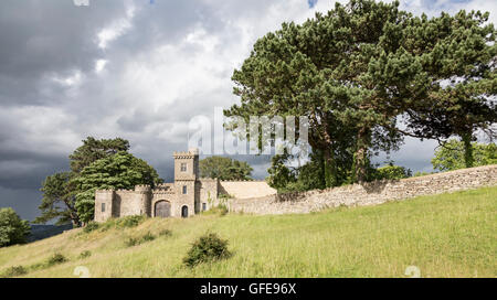 The local folly known as Rodborough Fort or Fort George on Rodborough Common, Stroud, Gloucestershire, England, UK Stock Photo