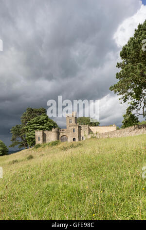 The local folly known as Rodborough Fort or Fort George on Rodborough Common, Stroud, Gloucestershire, England, UK Stock Photo