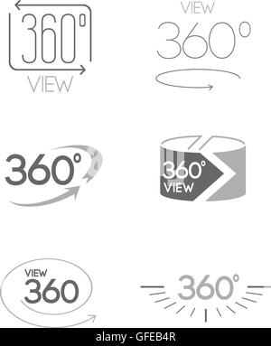 Full rotation sign icons. Stock Vector