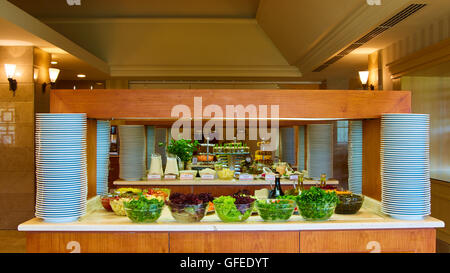 Selection of salads at a buffet bar Stock Photo