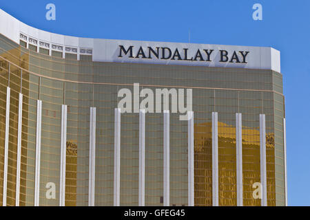 Las Vegas - Circa July 2016: Exterior and Signage of the Mandalay Bay Hotel I Stock Photo