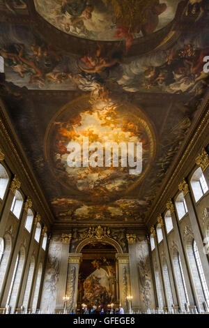 The Painted Hall, Old Royal Naval College, Greenwich, London Stock Photo