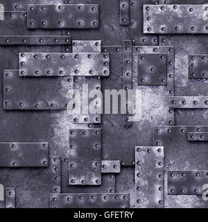 rusty fix wall. grunge metal background and texture. 3d illustration. Stock Photo