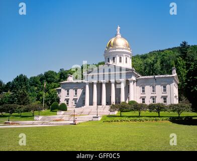 Vermont State House in city of Montpelier, state capital of Vermont, New England, USA Stock Photo