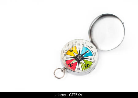 A compass on white isolated background Stock Photo