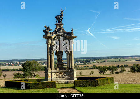 Czech baroque monument of Emperor Charles VI, Holy Roman Emperor Hlavenec, Czech Republic Stock Photo