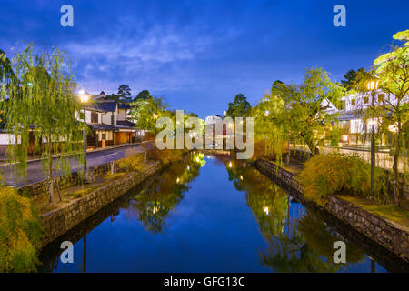 Townscape & canal in Kurashiki Bikan Historical Quarter. It is histor…