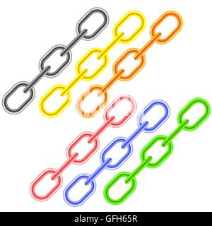 Colorful Metal Chains Stock Vector