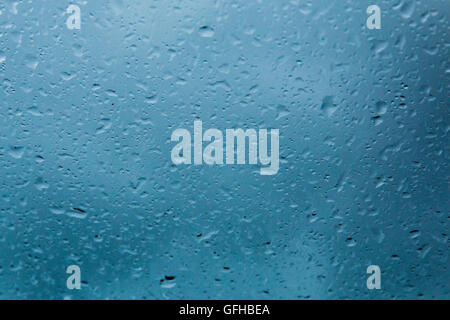 water drops on window pane Stock Photo