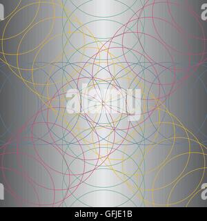 Colorful line circles abstract background, stock vector Stock Vector