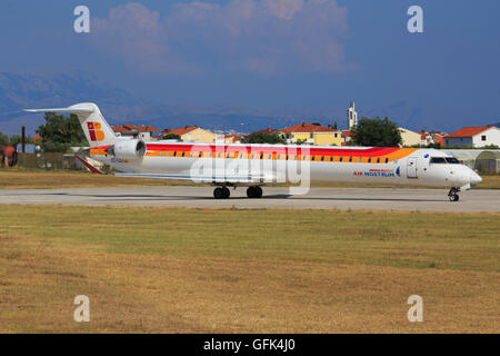 MADRID, SPAIN - MAY 15th 2016: Plane -Bombardier CRJ-1000- of -Air Nostrum- airline Stock Photo