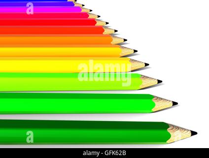 3d render image representing a Crayons background Stock Photo