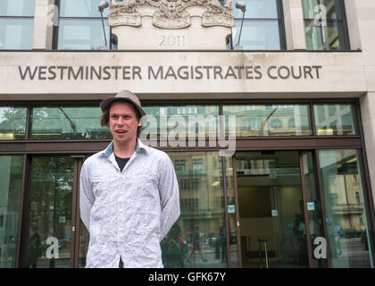 Extradition hearing for Lauri Love, 30,who has been charged with hacking into various agencies, including the US Army and Nasa Stock Photo