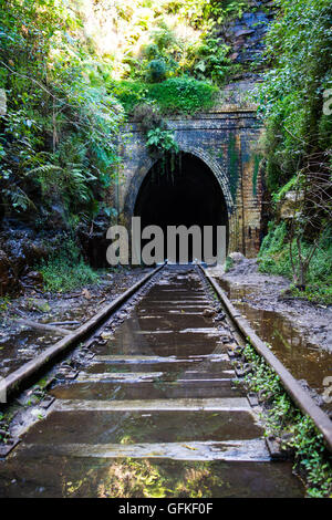 Old Helensburgh railway tunnel at the old station Helensburgh NSW Australia Stock Photo