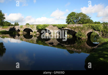 Bridge over Kings river in Kells, County Kilkenny Ireland Stock Photo