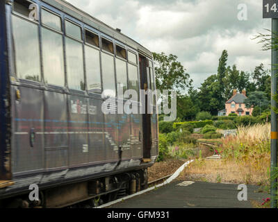 South Western Railway trains leaving station platform taking commuters ...