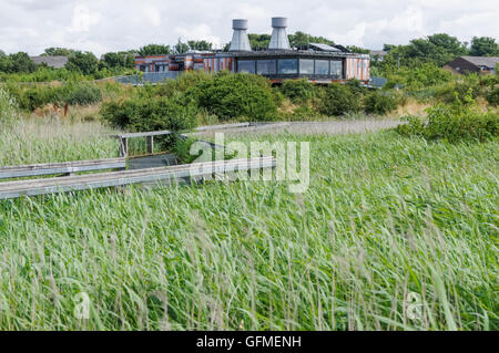 RSPB Environment and Education Centre at Rainham Marshes Nature Reserve in London England United Kingdom UK Stock Photo