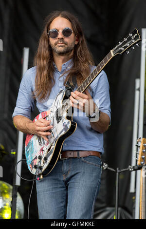 Chicago, Illinois, USA. 30th July, 2016. TODD GUMMERMAN of Mutemath performs live during Lollapalooza Music Festival at Grant Park in Chicago, Illinois © Daniel DeSlover/ZUMA Wire/Alamy Live News Stock Photo